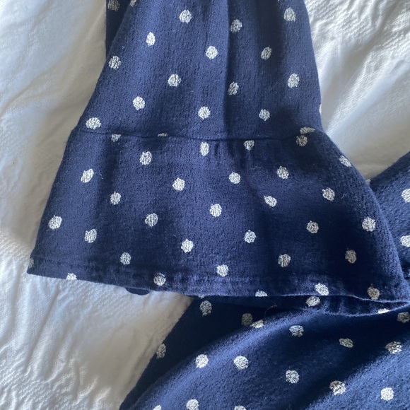 Lucky 🍀 Brand long sleeved blouse in baby doll style.Navy with white dots. XS - Picture 11 of 11